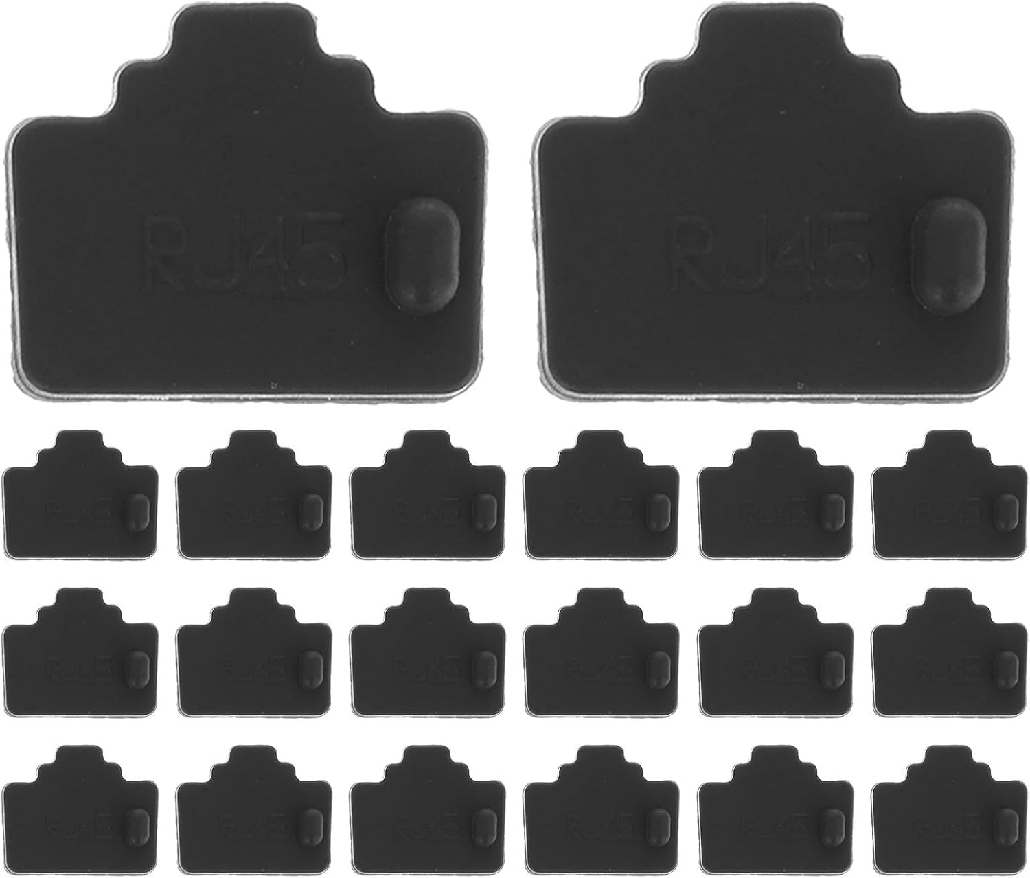 100pcs Rj45 Dust Plug Silicone Ethernet Port Protector Caps for Patch Panels and Modems, Easy Installation and Removal, Black Network Cable End Protector to Prevent Dust