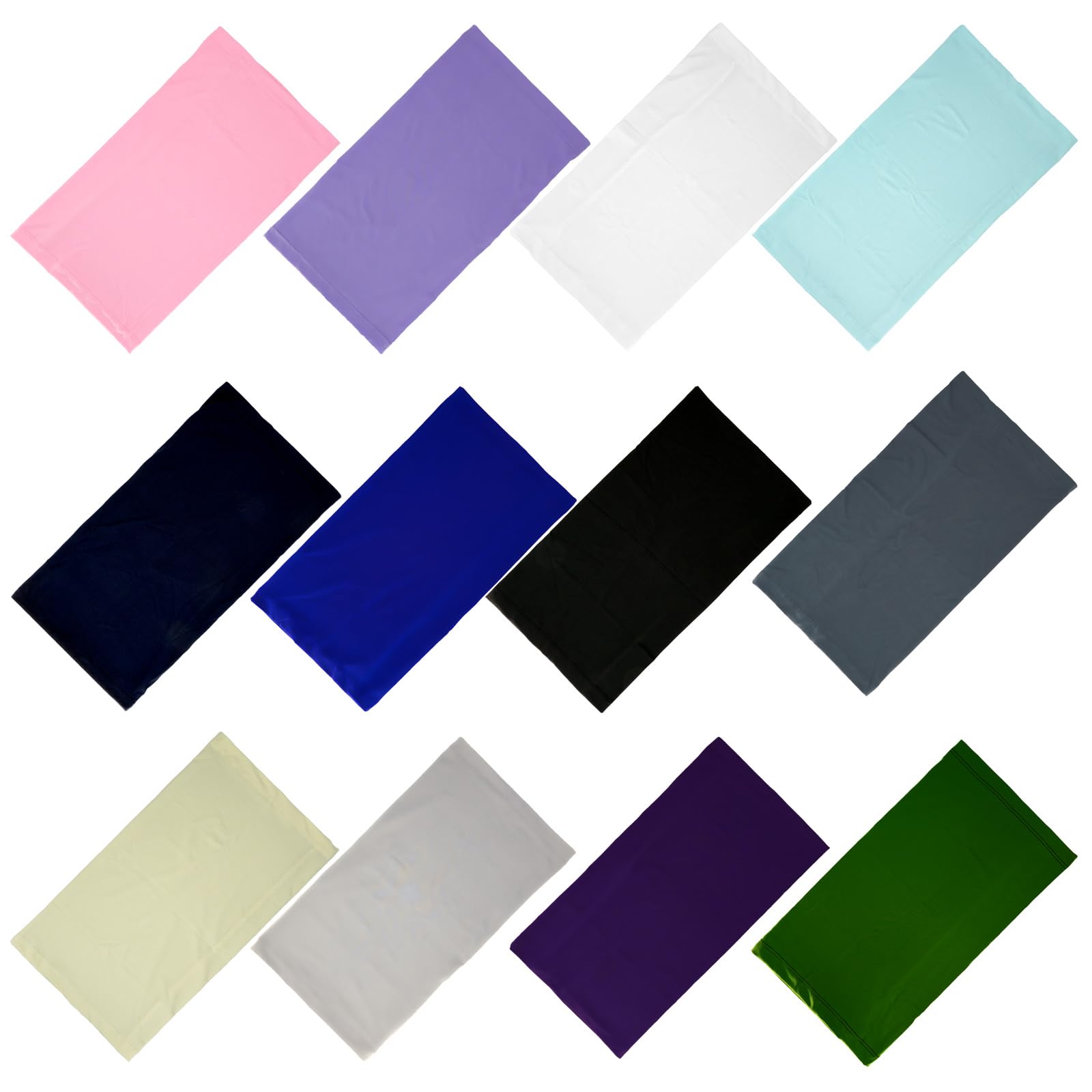 12 Rafraîchissants Cache-cou Polyvalents Bandanas pour Femmes Hommes