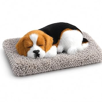 Sleeping Cat Car Dashboard Figurine with Soft Plush Fur and Non‑Slip Base – Adorable Beige‑White & Brown Animal Decorative Showpiece for Car Interior, Home Desk, Office Shelf Styling (1 Piece)