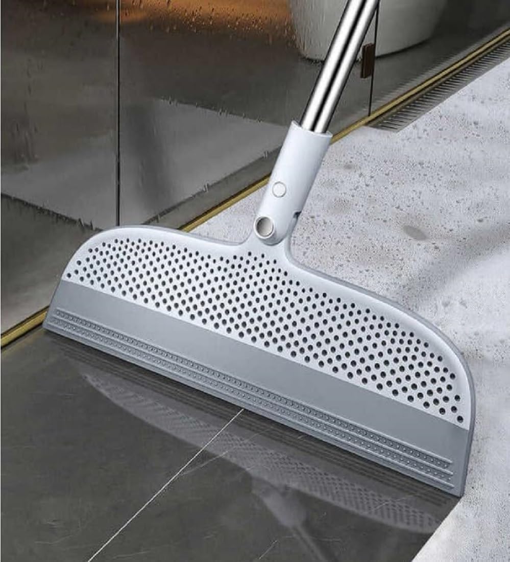 UPLEVELBUCKET Silicone Floor Wiper Mop with Squeegee | Wet & Dry Cleaning Mop for Tile, Marble, Glass, Bathroom Floors, Mirrors & Walls | Sponge Wiper for Home & Carpet Cleaning-image-13
