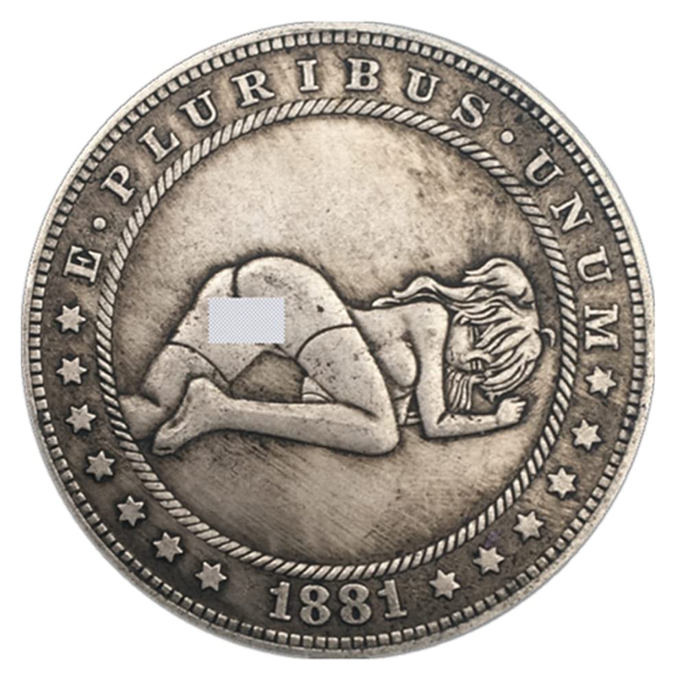 Lucky Baby Beauty Girl Collection Coin, US Copy Antique Morgan Hobo Coin Commemorative Badge,Protective Case Included (C)