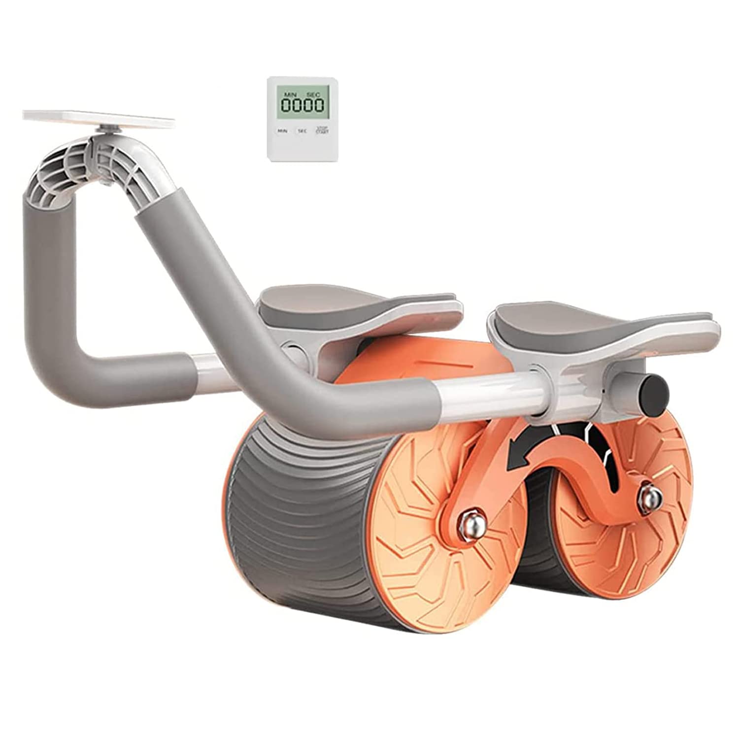 Chihope Ab Roller Wheel, 2023 Upgrade Elbow Support Automatic Rebound Abdominal Exercise Wheel, Abs Workout Equipment for Home Gym Fitness, New Core Strength Training Wheel with Time & Mat