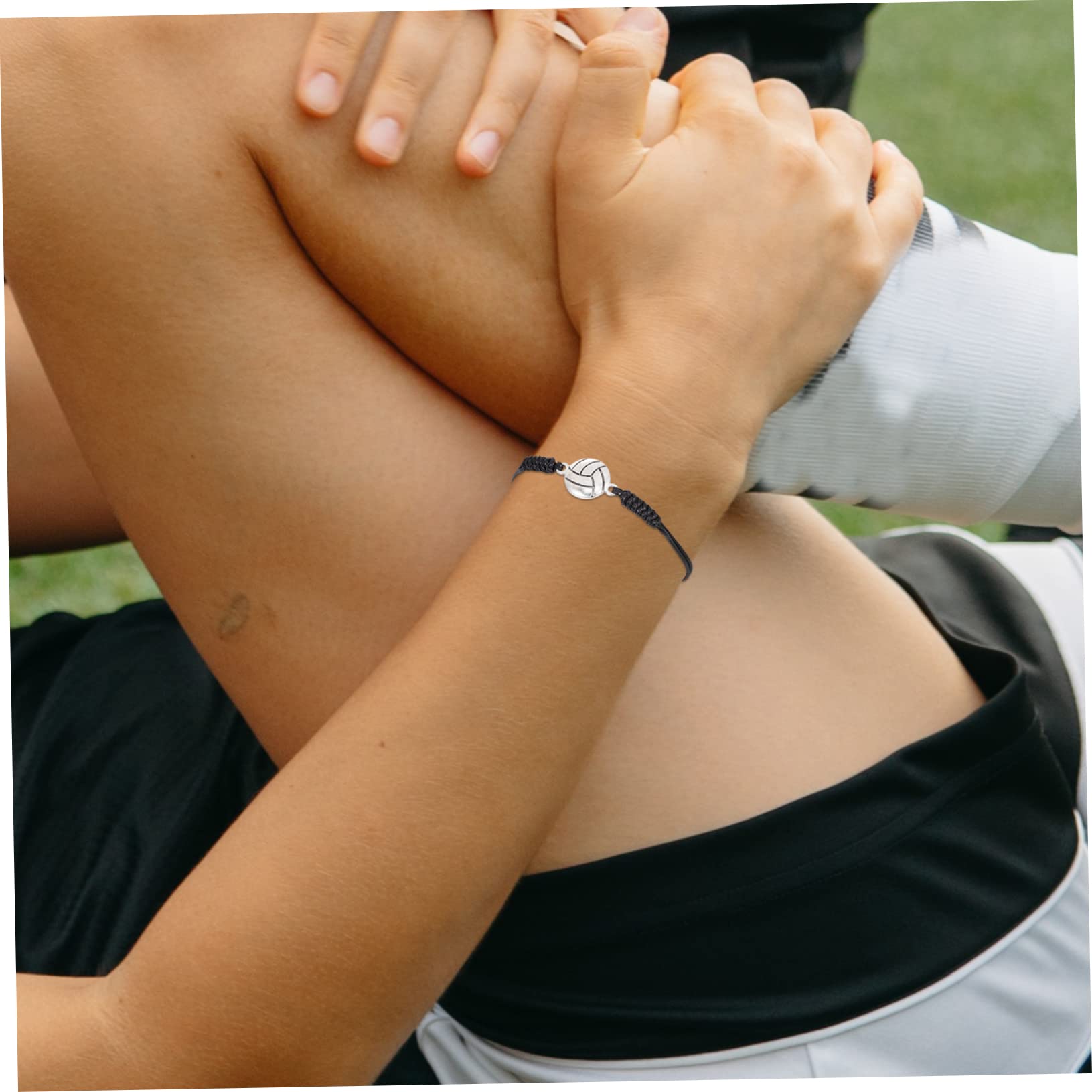 SEWACC 6 Pezzi Braccialetto di Calcio Braccialetti da Pallavolo per Ragazze Adolescenti Catena alla Caviglia Braccialetti Fatti a Mano Onda Piede Lega Moda Corda Intrecciata Ragazza