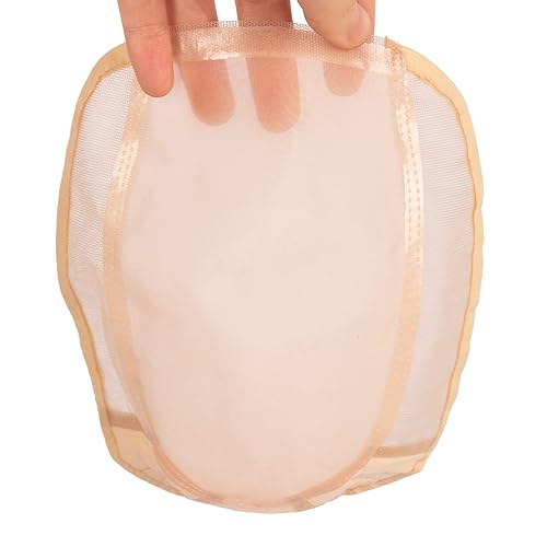 Askuang Toupee Cap Mono Top Bases de encaje con piel fina y transpirable para hacer pelucas de color de la piel, base de bricolaje para el pelo,