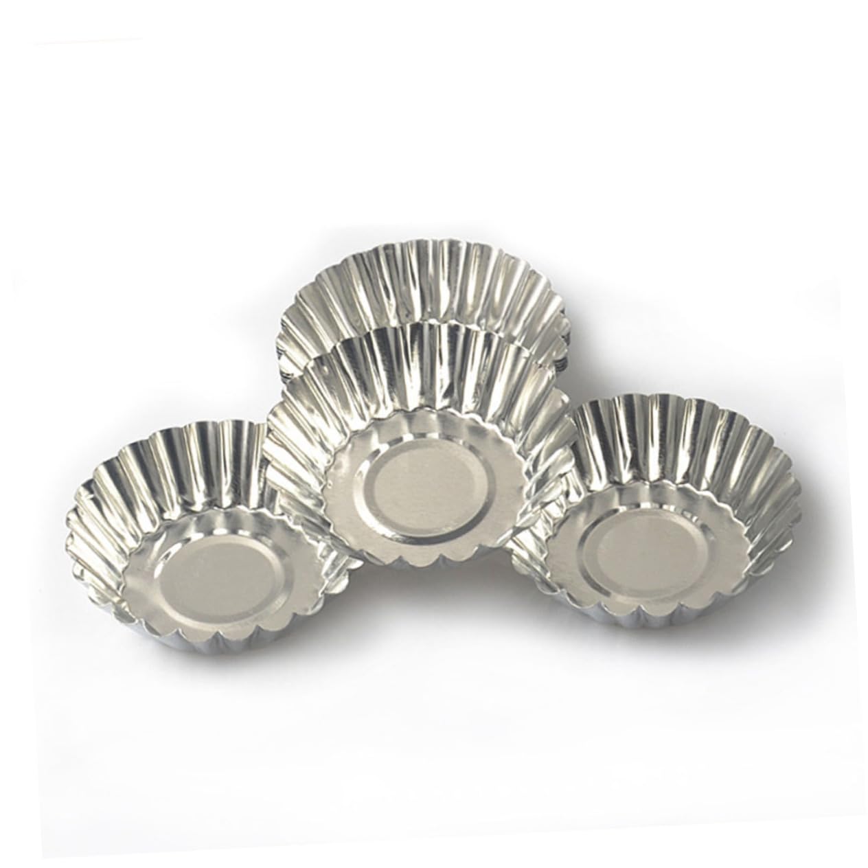 Molde para Tartaletas de Huevo 100 Piezas de Hojalata Plateada | Antiadherente, Conducción Rápida del Calor, Cocción Uniforme, Fácil Limpieza, para Pudines y Chocolate