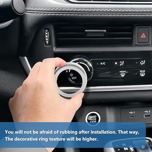 Miniatura 5 de auovo Perillas de Aire Acondicionado Cubiertas de Perillas de AC Compatibles con Accesorios Nissan Rogue 2021 2022 2023 Decoraciones de Moldura