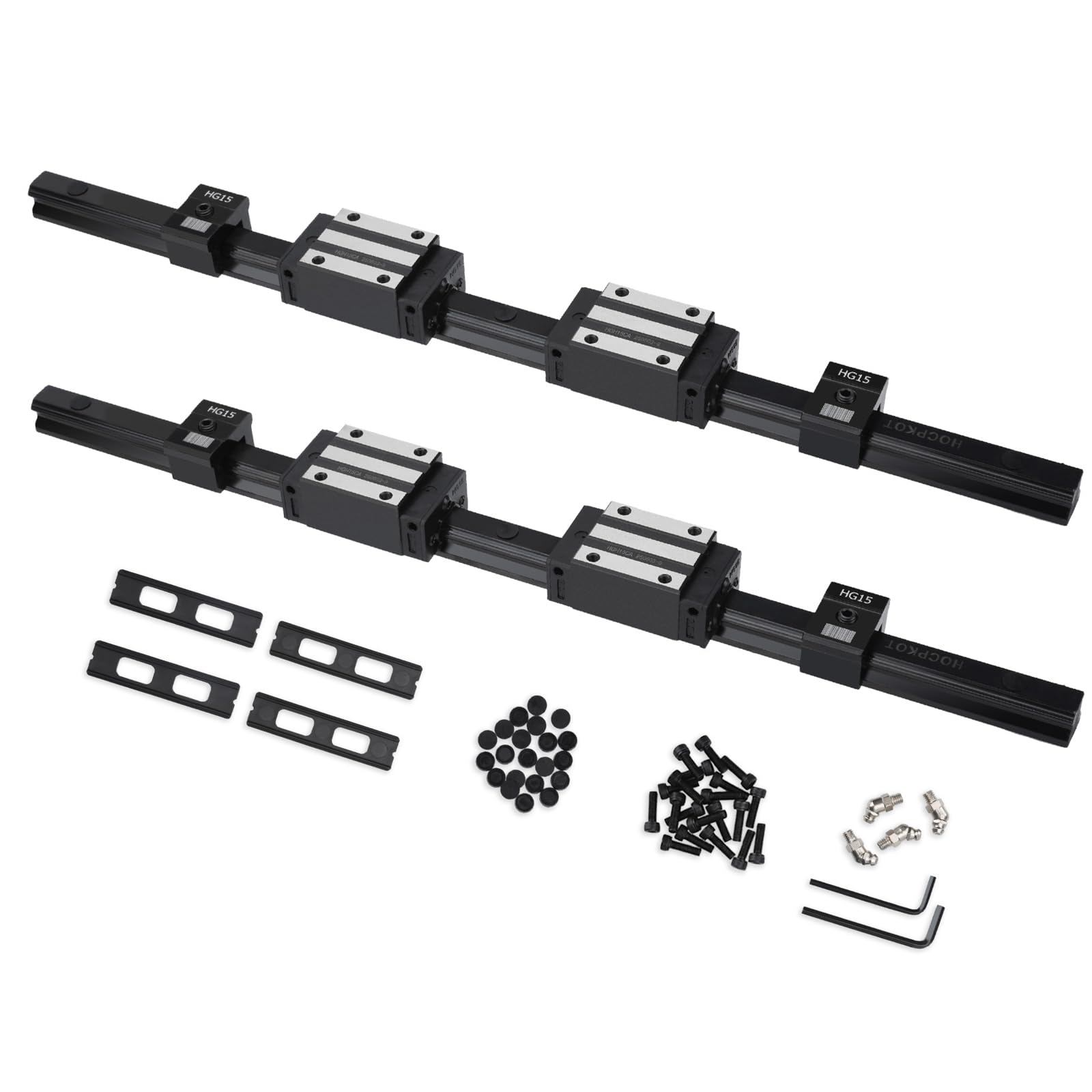 250mm / 9.84 inch HGR20 Linear Guide kit,2pcs 250mm hgr20 Linear Rail with 4pcs HGH20CA Carriage Block and End Stop Block — Amazon image 10