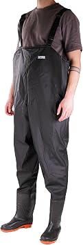 Savage Island Waterproof Chest Waders with Boots - PVC Coated – for Fishing, Farming & Outdoor Use