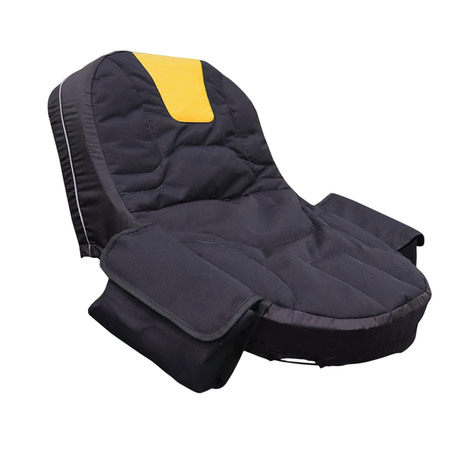 Whtkoph Lawn Mower Seat Cover Tractor Seat Cover Comfortable Oxford Cloth Seat Protector, Black Yellow