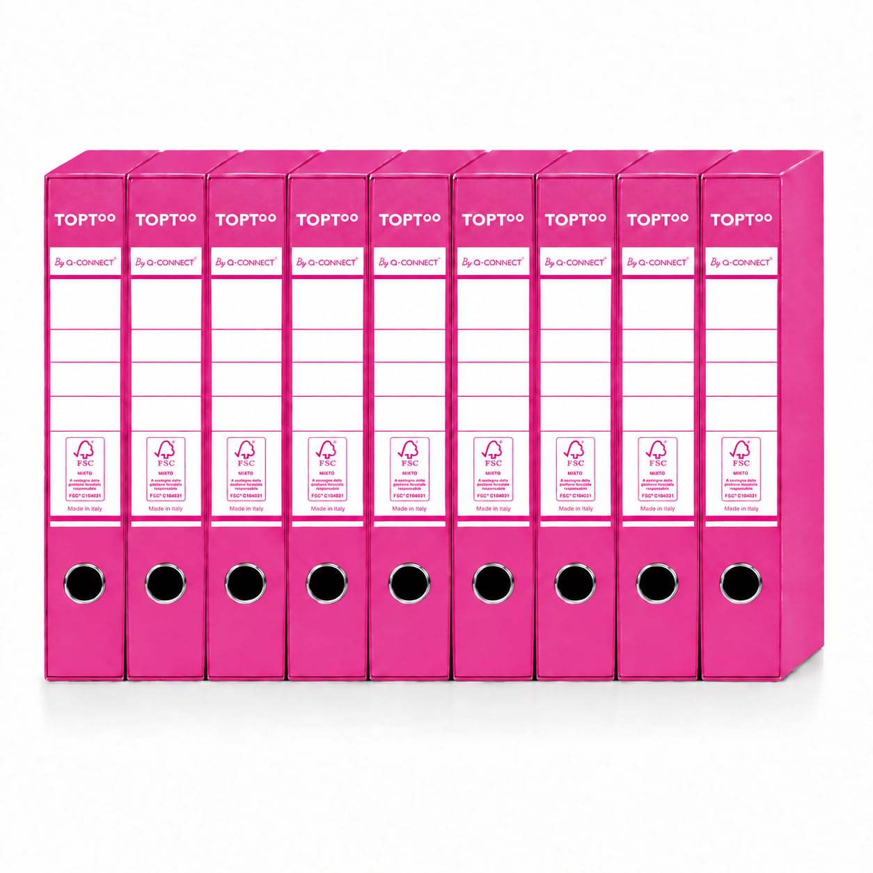 Registratori Protocollo con Custodia Confezione da 9 Pezzi Dorso 5 cm 28,5 x 35 cm Magenta FSC 0201042/PM.CL