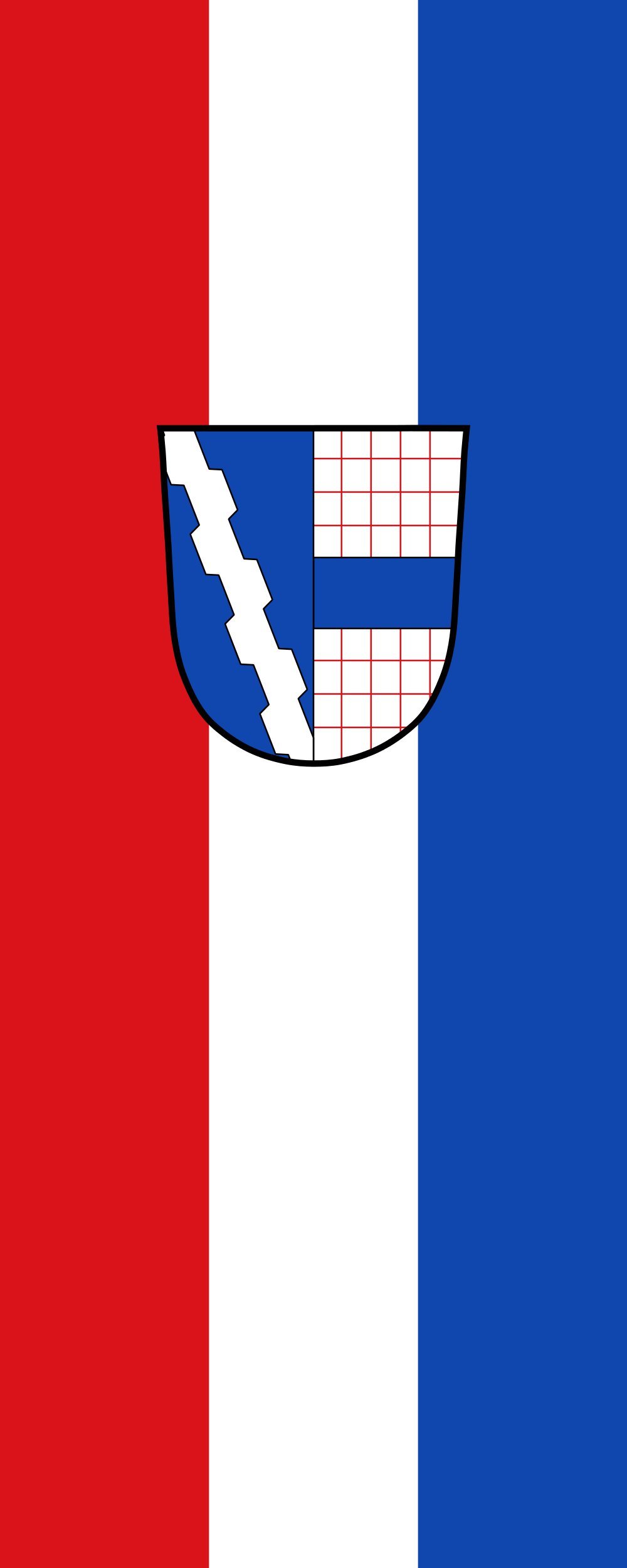 Drapeau Stammham format portrait idéal pour pavoiser vos fêtes locales de 3.5m²