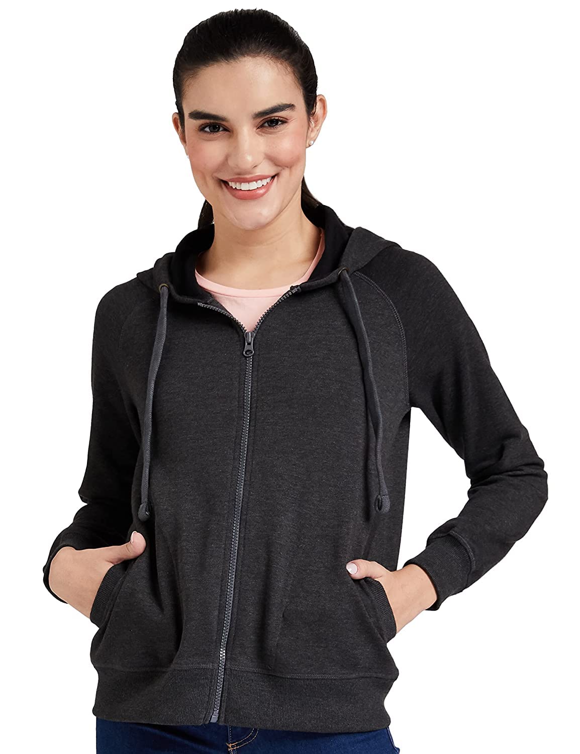 Amazon Brand - Symbol womens Casual Solid Regular Fit Long Sleeve Hooded Terry Sweatshirt (002)