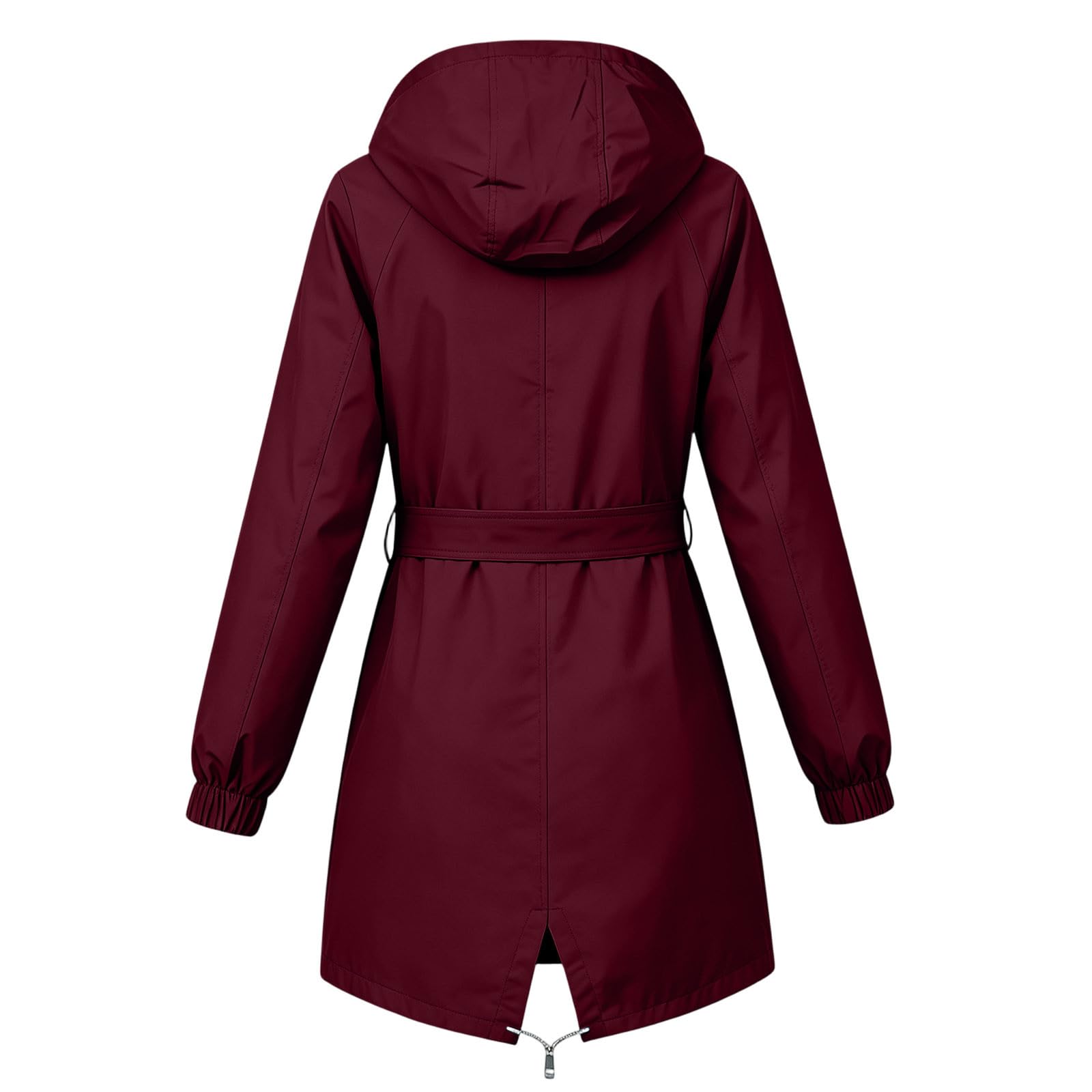 Générique Veste Imperméable Femme,Ciré Veste À Capuche Légère Coupe-Vent Respirant,Manteau De Pluie Mi-Saison Fermeture Éclair Chic Et Élégant,Blouson De Plein Air Randonnée Quotidien Voyages
