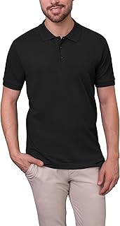 HRM Men's Luxury Stretch Polo I Premium Polo Shirt Men's Made from 95% Cotton and 5% Elastane I Basic Polo Shirt Washable up to 40°C I High-Quality & Sustainable Men's Clothing