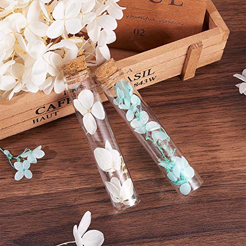 Image of BENECREAT 25 Pack 25ml Glass Tubes Transparent Decoration Bottles with Cork Stoppers for Arts, Crafts and Other Small Projects