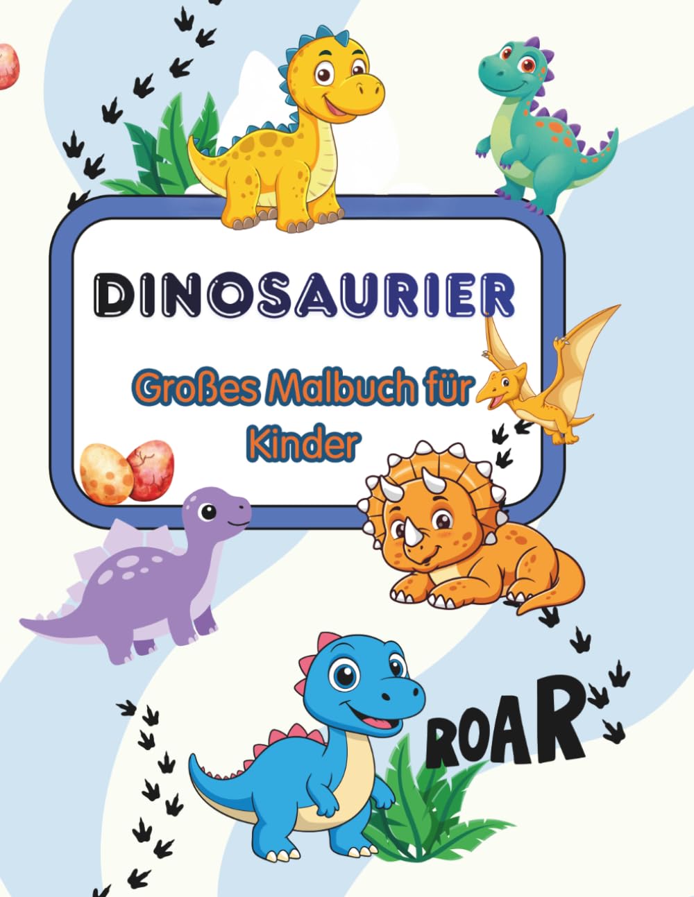 Dinosaurier: Großes Malbuch für Kinder