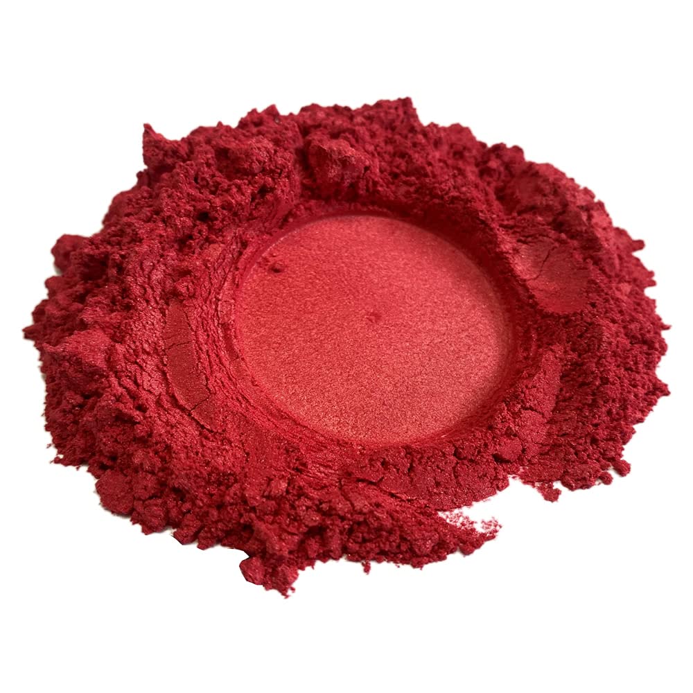 Polycraft Pearlescent Mica Pigment Powder - Red - 50g (Epoxy Polyester Polyurethane Silicone Compatible)