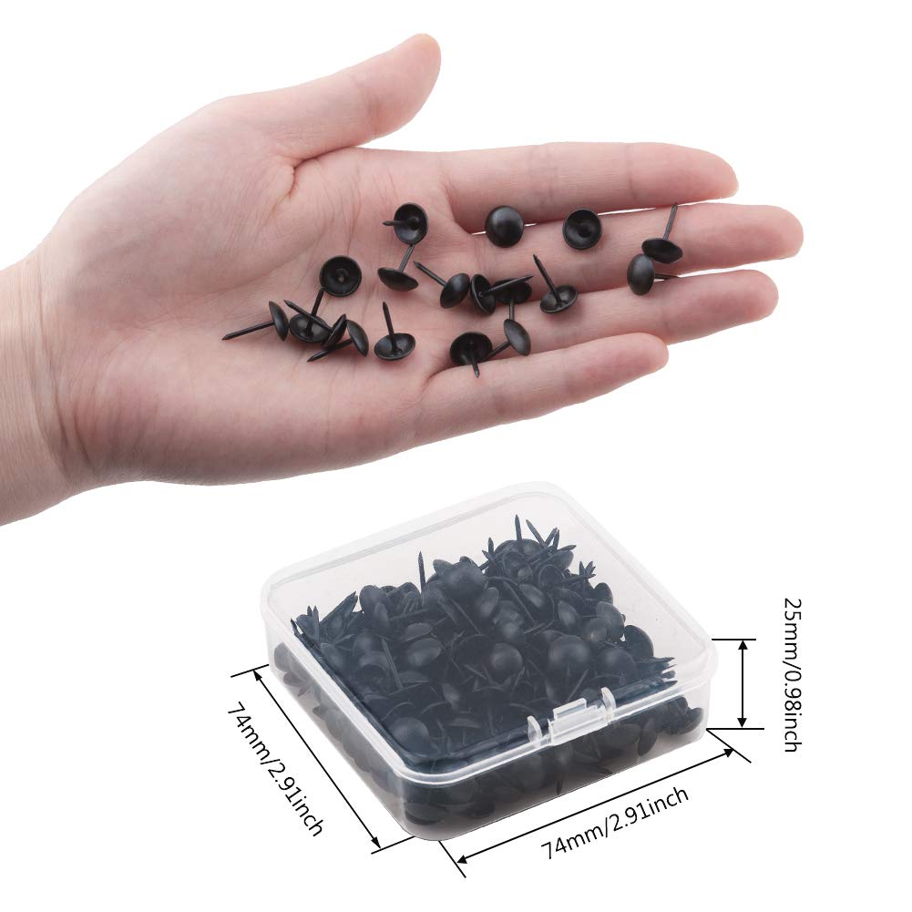 Chiodi Decorativi Per Mobili 200 Pezzi - Nero, 1.2 Cm, Ferro, Per Divani, Letti, Progetti Fai Da Te - Foto 4