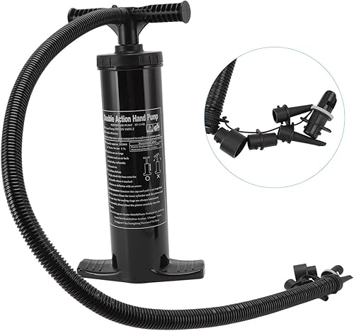 Miniatura 5 de Manual Air Pump Manual Inflator Quick Inflation Large Capacity Air Flow with Universal Valve Accessories for Rubber Boats Pool Rafts Air Mattresses