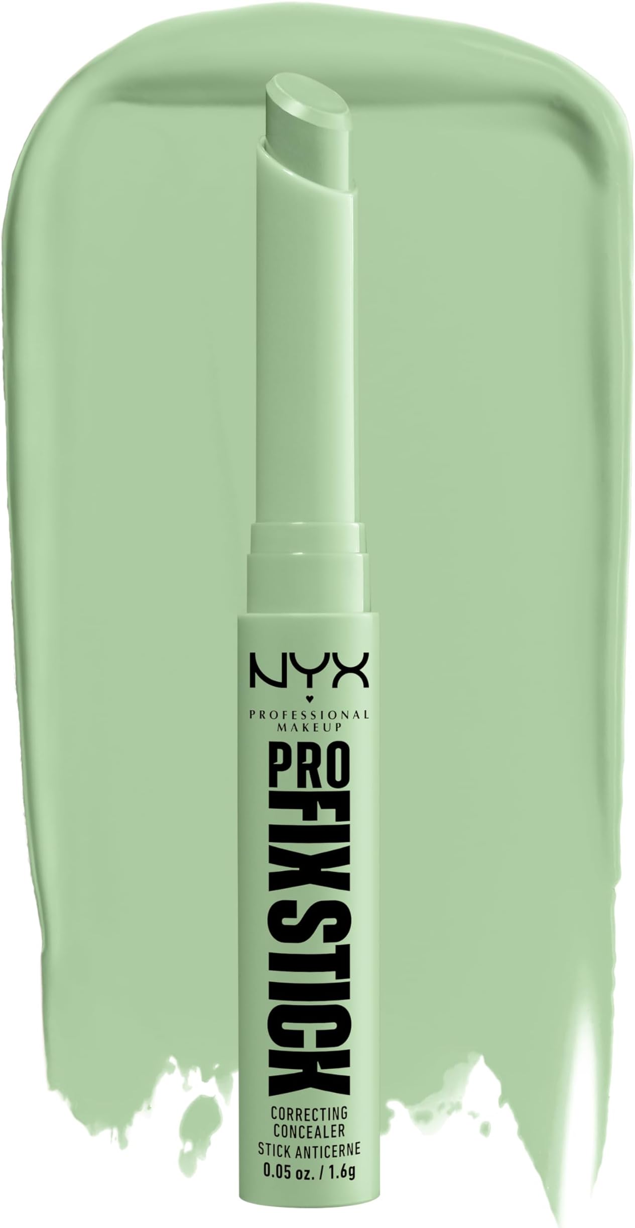 Pro Fix Stick Correcting Concealer, Buildable Medium Coverage Concealer Stick - Green