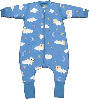 molis&co - Baby Sleeping Bag with Feet, Removable Sleeves and Socks - Baby Sleeping Bag 1r-Host - Lightly Padded - 100% Cotton (Oeko-Tex 100), Premium Quality - Good Night (80cm)
