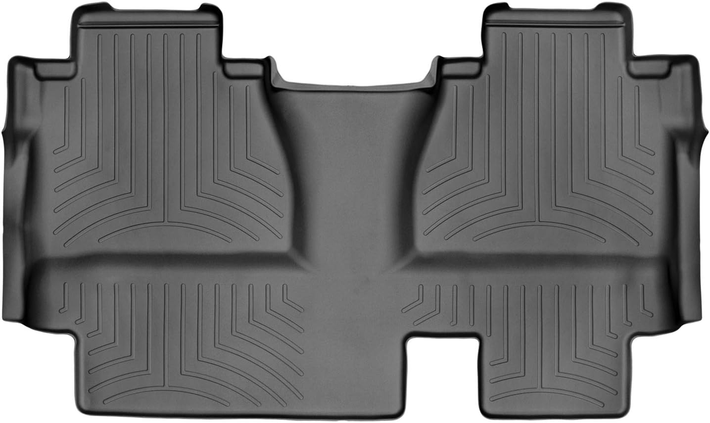 WeatherTech Custom Fit FloorLiners for Toyota Tundra, Tundra, 2nd Row (440939), Black
