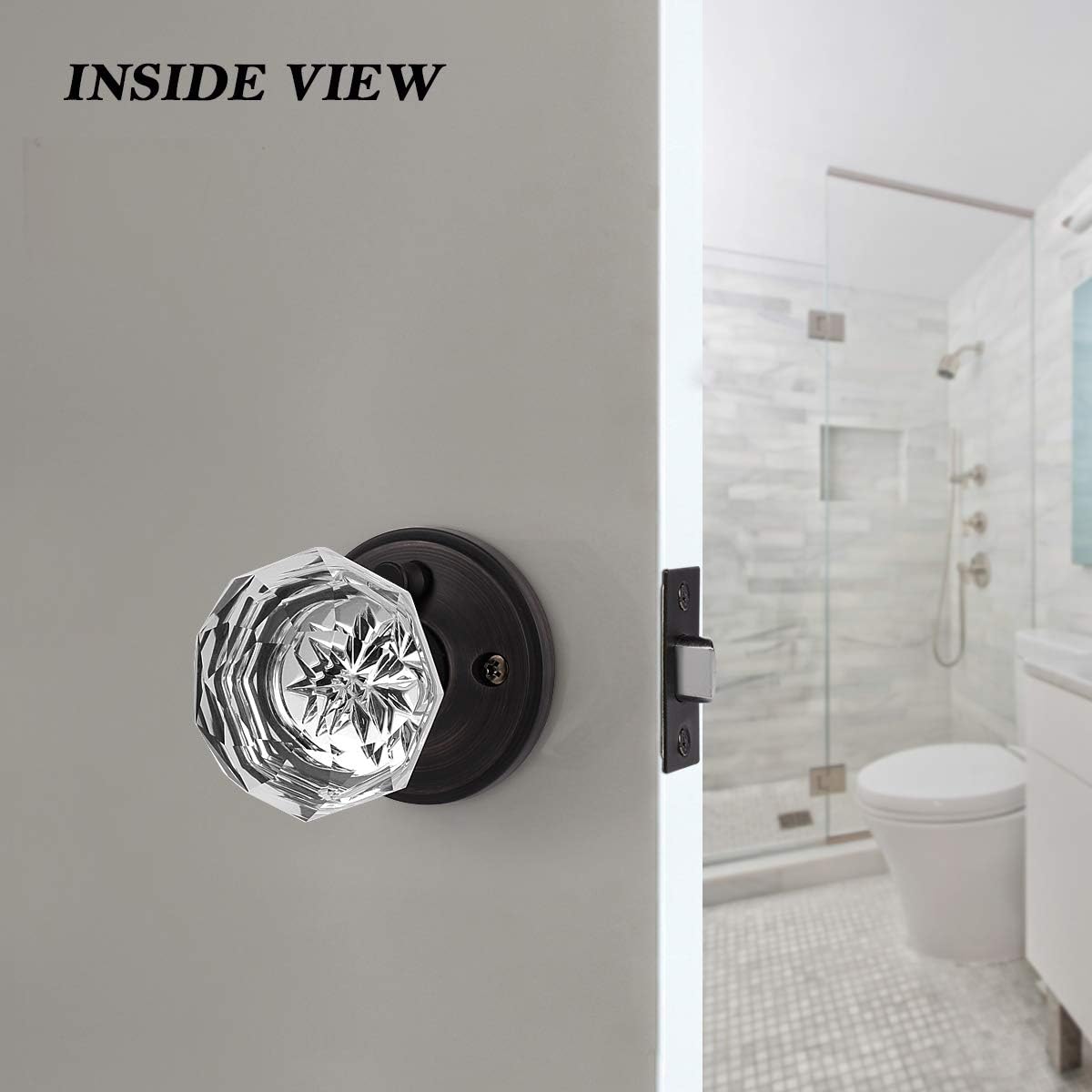 Best Deal Probrico Hardware (6 Pack) Diamond Crystal Door Knobs, Keyless Knobs Privacy Function for Bed and Bath Doors, Classic Round Glass Door Lock Oil Rubbed Bronze Perfect for Replacing Broken Antique Lock Super Brands Probrico Hardware (6 Pack) Diamond Crystal Door Knobs, Keyless Knobs Privacy Function for Bed and Bath Doors, Classic Round Glass Door Lock Oil Rubbed Bronze Perfect for Replacing Broken Antique Lock