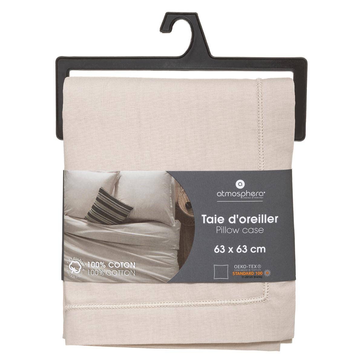 Fodera per cuscino landiha in cotone blu egeo 50x70cm - Atmosphera créateur d'intérieur