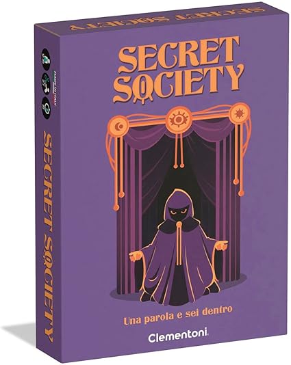 Clementoni - Secret Society, Gioco da Tavolo Party Game con Parole Segrete e Ruoli Nascosti, Sfide di Deduzione e Intuizione, 3-7 Giocatori, Made in Italy, Lingua Italiana, 16697