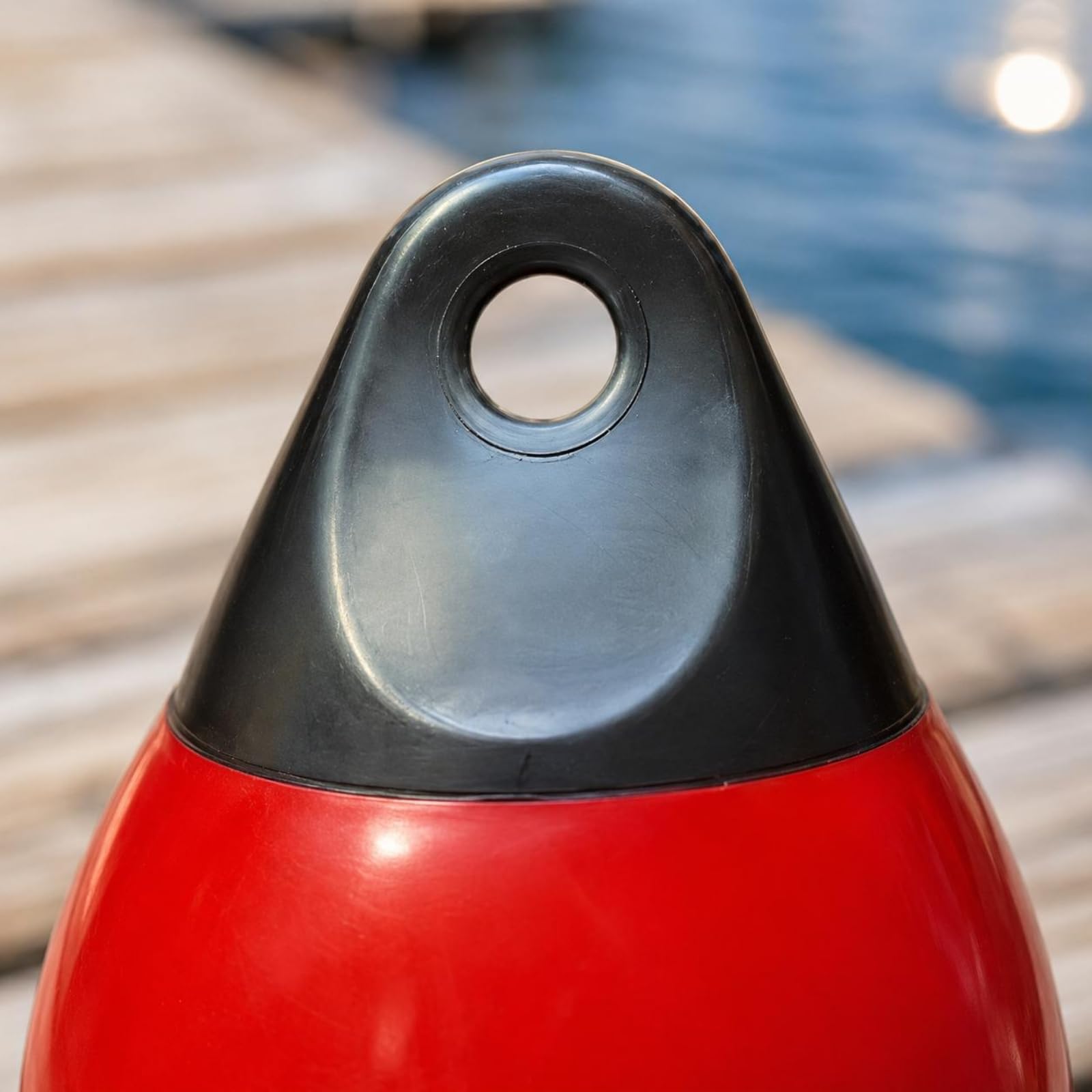 Milageto Aufblasbarer Bootsfender Kollisionsboje Schwimmboje Schutzboje aus Verstärktem PVC 4 Mm in Tropfenform mit Befestigungsöse Oben für