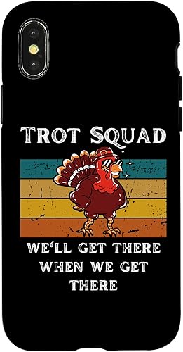 Miniatura 4 de iPhone 15 Funny Thanksgiving Turkey Trot Squad Retro Sunset Case