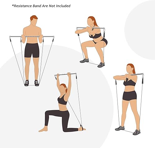 Miniatura 7 de Barra esparcidora roja expandible con 4 correas ajustables de piel roja para entrenamiento de ayuda deportiva, equipo de acondicionamiento físico