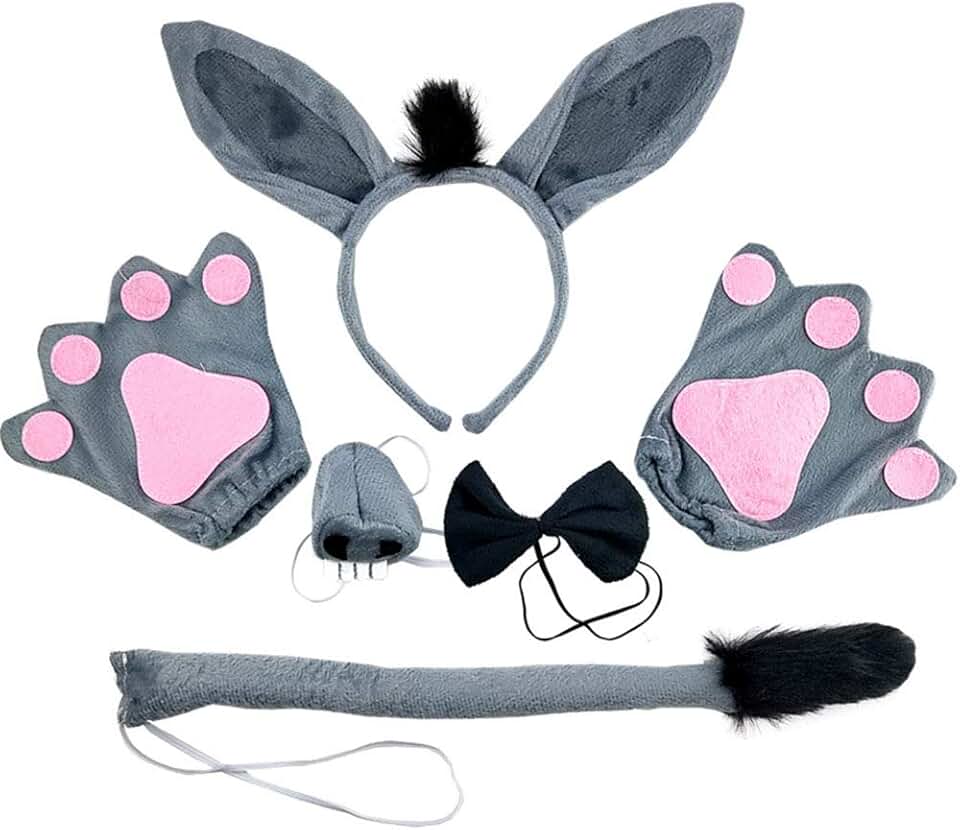 Eevee Full Art Costume Da Gatto Bianco E Nero Per Adulti - Set Completo Con Orecchie E Coda, Perfetto Per Halloween E Feste Costume Gatto Bianco E Nero Poliestere - Foto 3
