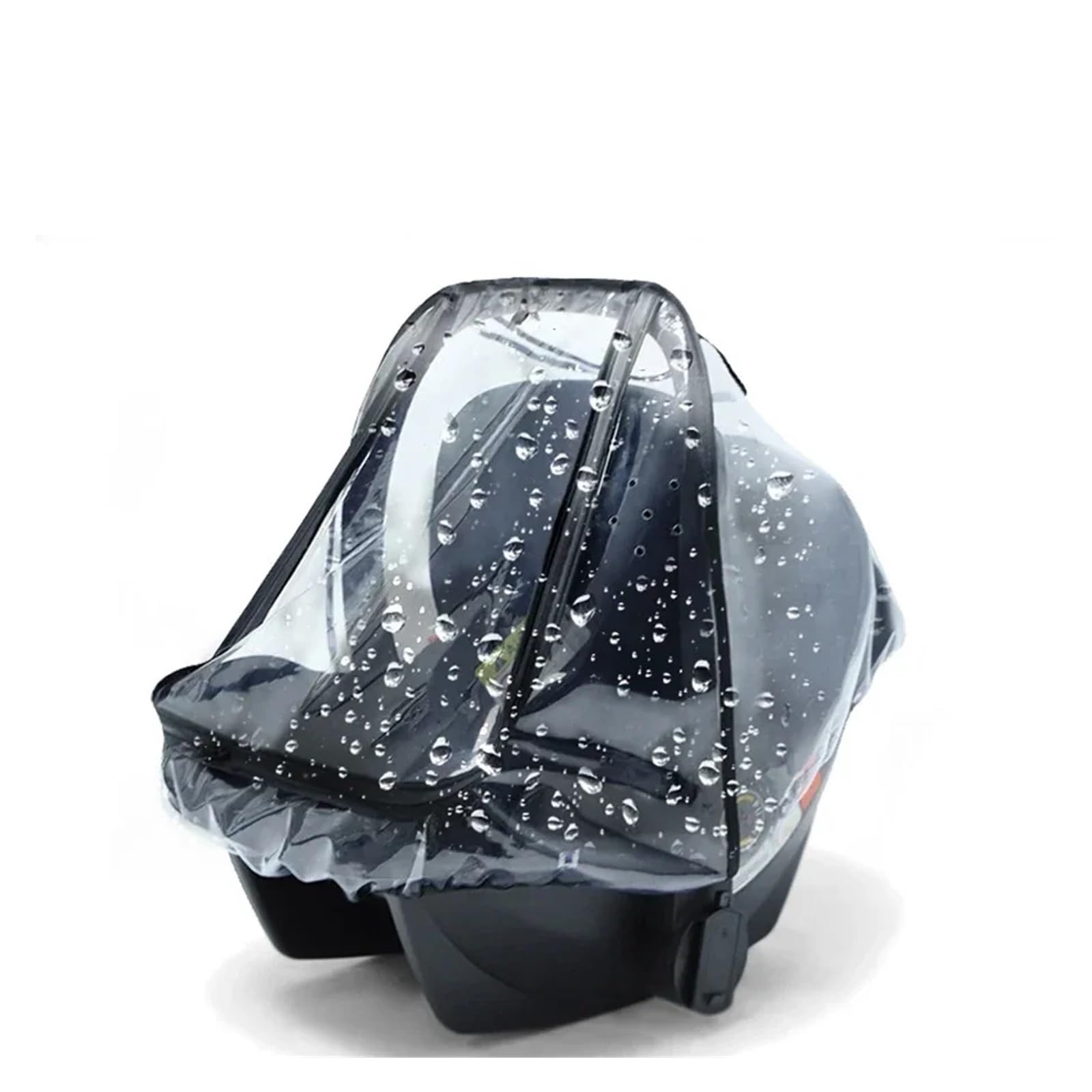 Habillage Pluie pour Poussette Housse de protection contre la pluie for siège de sécurité for enfant Housse de protection transparente en EVA for poussette Housse anti-poussière à double fermeture écl