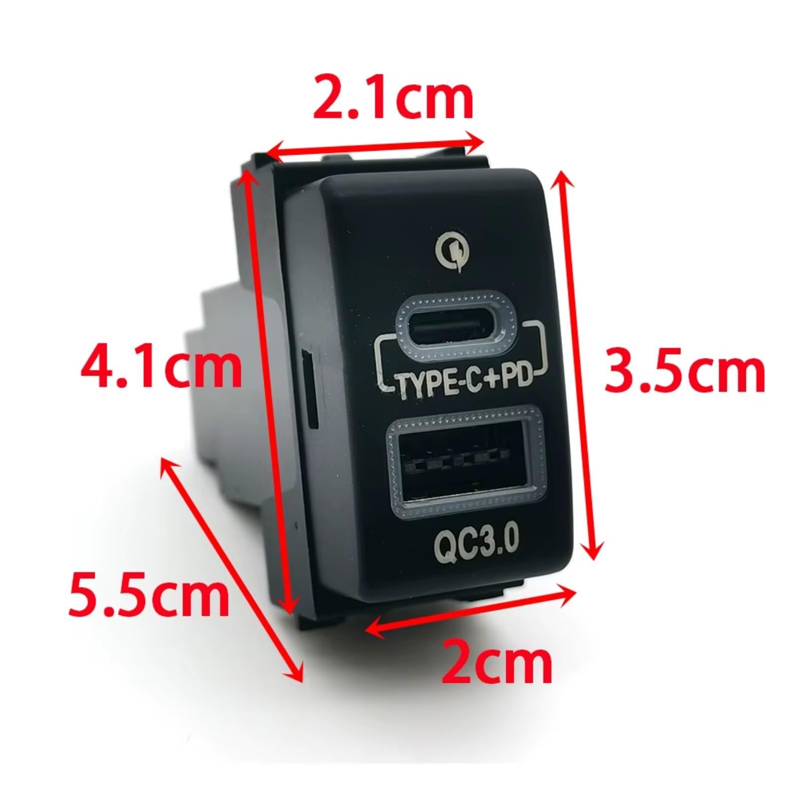 Puerto USB Consola Central Compatible con Nissan para Patrol para Y62 Coche Cargador PD Carga QC3.0 Adaptador Carga Teléfono Botón Salida Puerto USB AUX Repuesto