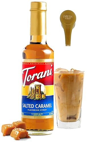 Miniatura 5 de Jarabe de caramelo salado para café, jarabes de 25.4 onzas para bebidas de café con bomba de botella Fresh Finest