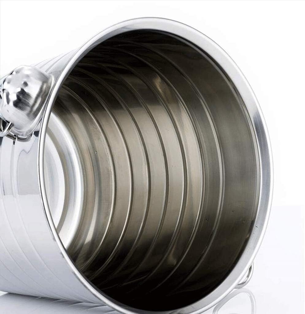 【楽天市場】アイスバケツ ステンレス製 ワインクーラー バーツール パーティーグッズ 冷却器具 アルコール関連グッズ ホームバー バーパーティー  ステンレス製アイスバケツ バーラウンジング アイスバケツセット : 桑原ショップ アイスバケット、ステンレス鋼のワインチラー、アイスバケツパーティー、集まり、バー、シルバーボトル (Size : Small)