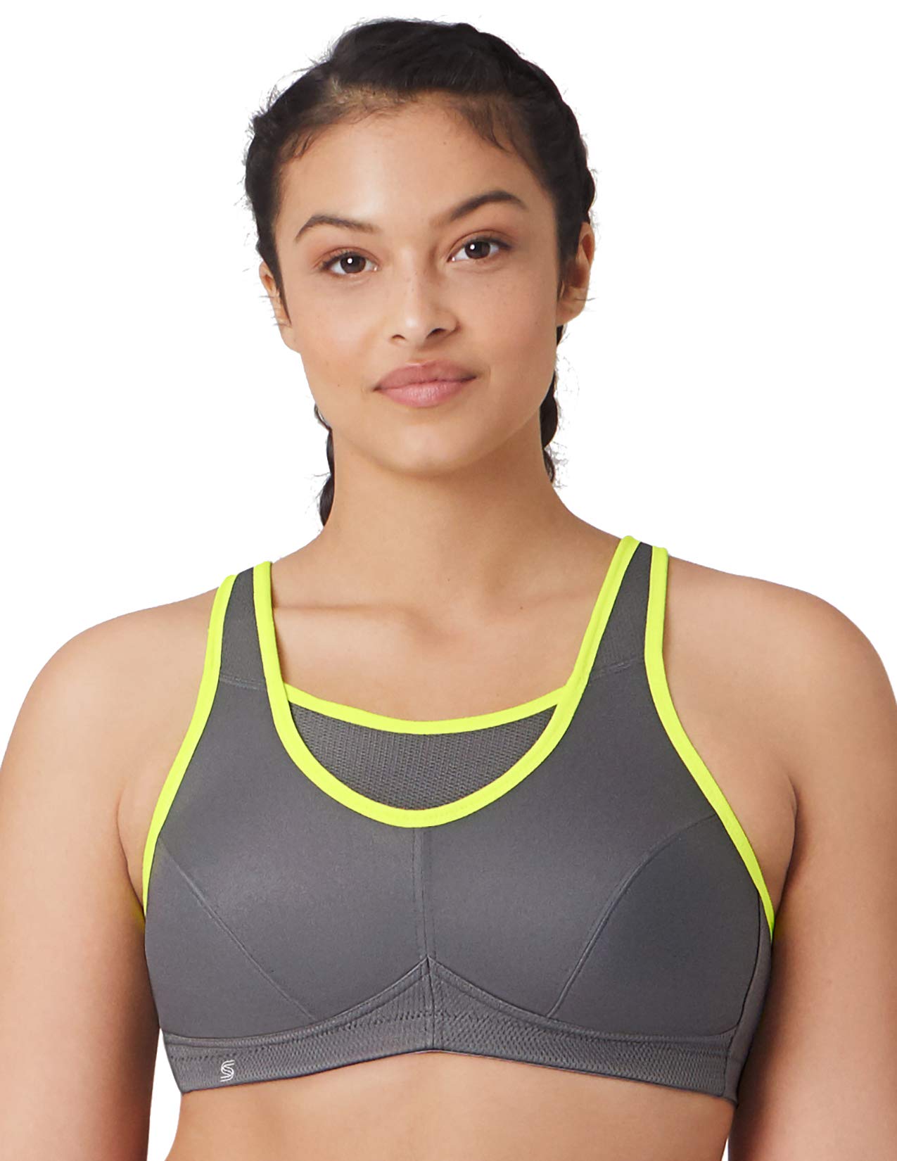 GlamoriseWomen's No-Bounce Plain Full Figure Camisole Wirefree Sports Bra Sports Bra