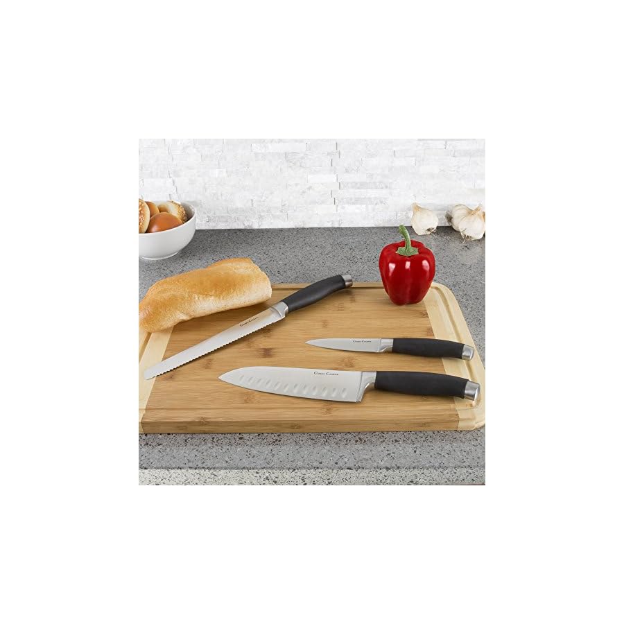 Professional-Quality-15-Piece-Stainless-Knife-Set-with-Shears-Sharpener-Chef-Bread-Santoku-Filet-Paring-Steak-Knives-and-Wood-Block-by-Classic-Cuisine Professional Quality 15 Piece Stainless Knife Set with Shears Sharpener Chef Bread Santoku Filet Paring Steak Knives and Wood Block by Classic Cuisine