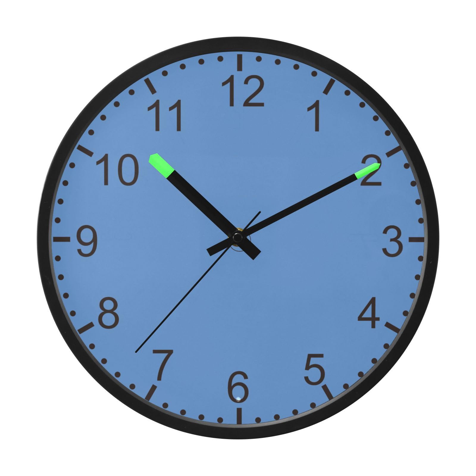 Horloge murale LED bleue lisible de nuit ODAWA 30 cm calme