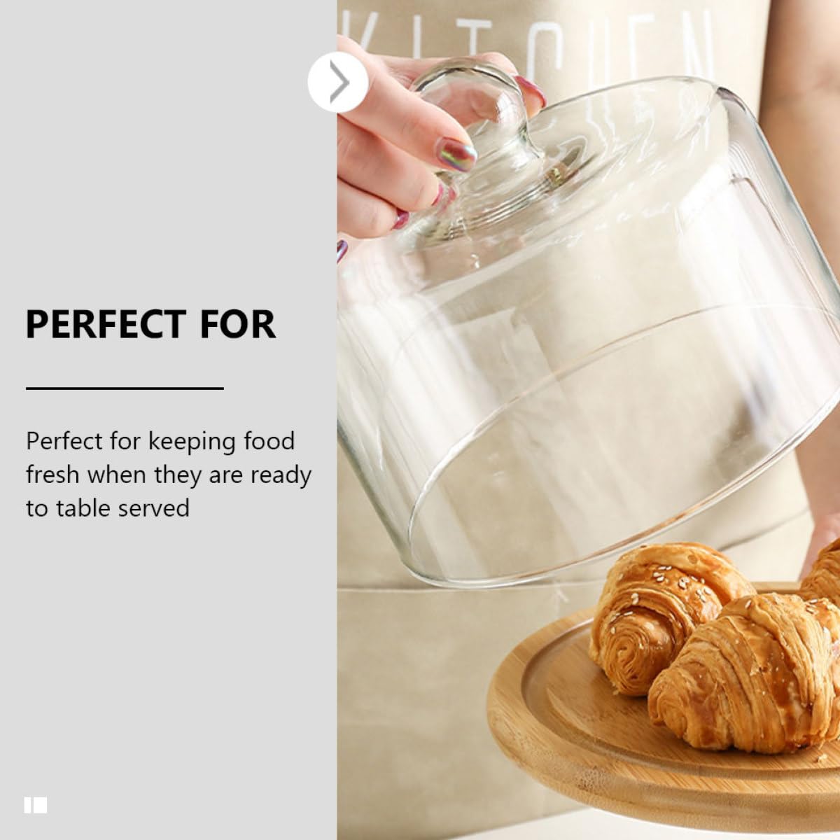 Transparente Staubschutz Lebensmittelabdeckung Kuchen Glas für mit Stabilem Design und Desserts für Snacks und Süßwaren im