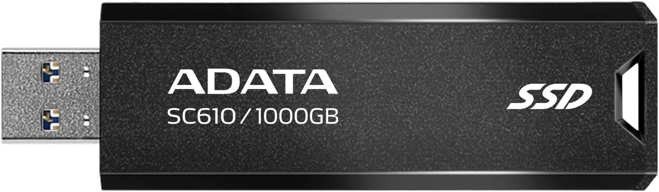 Clé USB ADATA SC610 SSD Externe 500 Go USB 3.2 Gen2 Noir