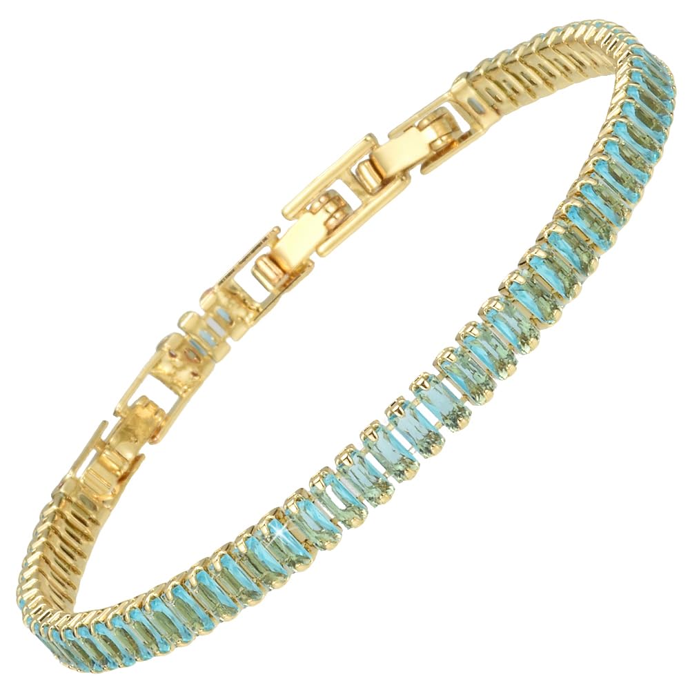 RIZILIA Not-Your-Basic Minimalist to Statement CZ Tennis Bracelet for Women