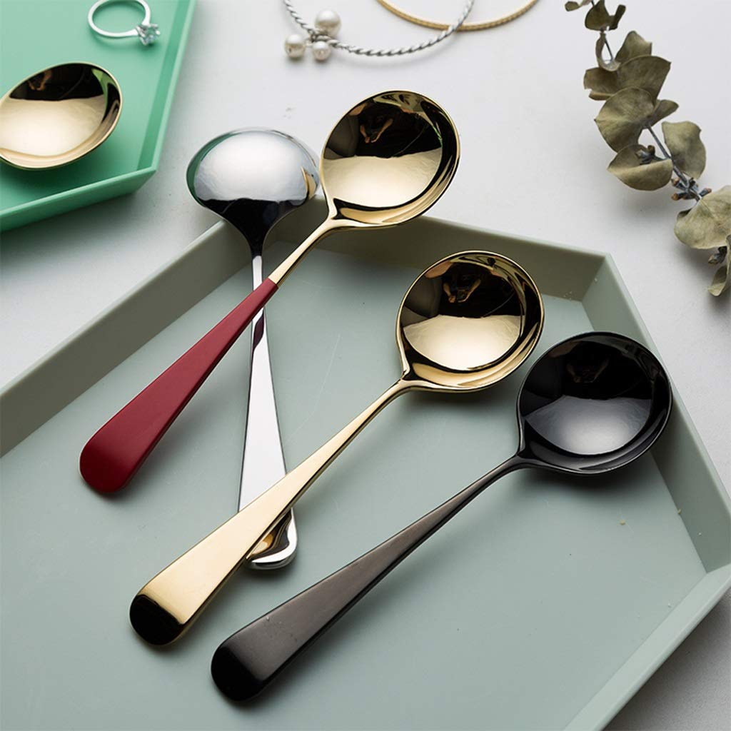 Louche À Soupe – Cuillères À Soupe, Cuillères À Manche En Acier Inoxydable, Lot de 4 Louches À Sauce/Silver/A