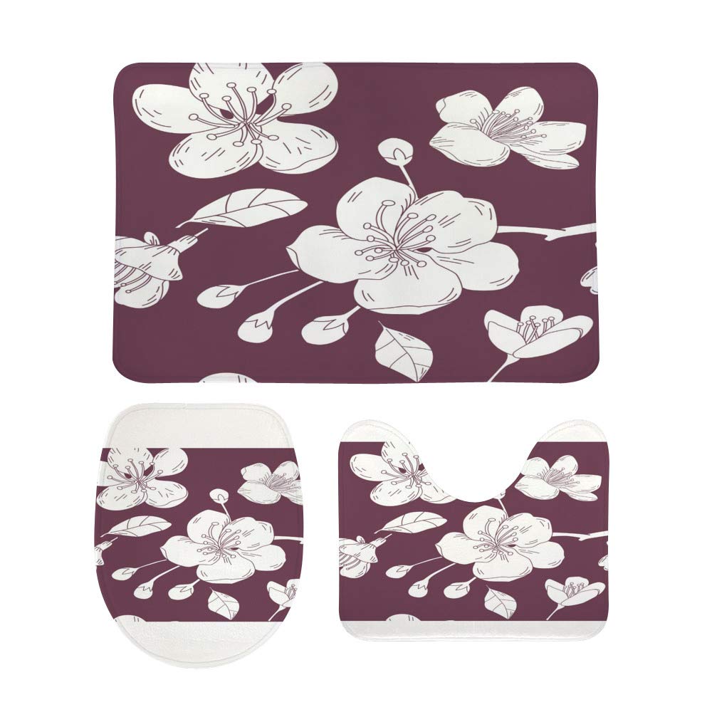 Tapis de sol lavable Sakura pour une salle de bain zen