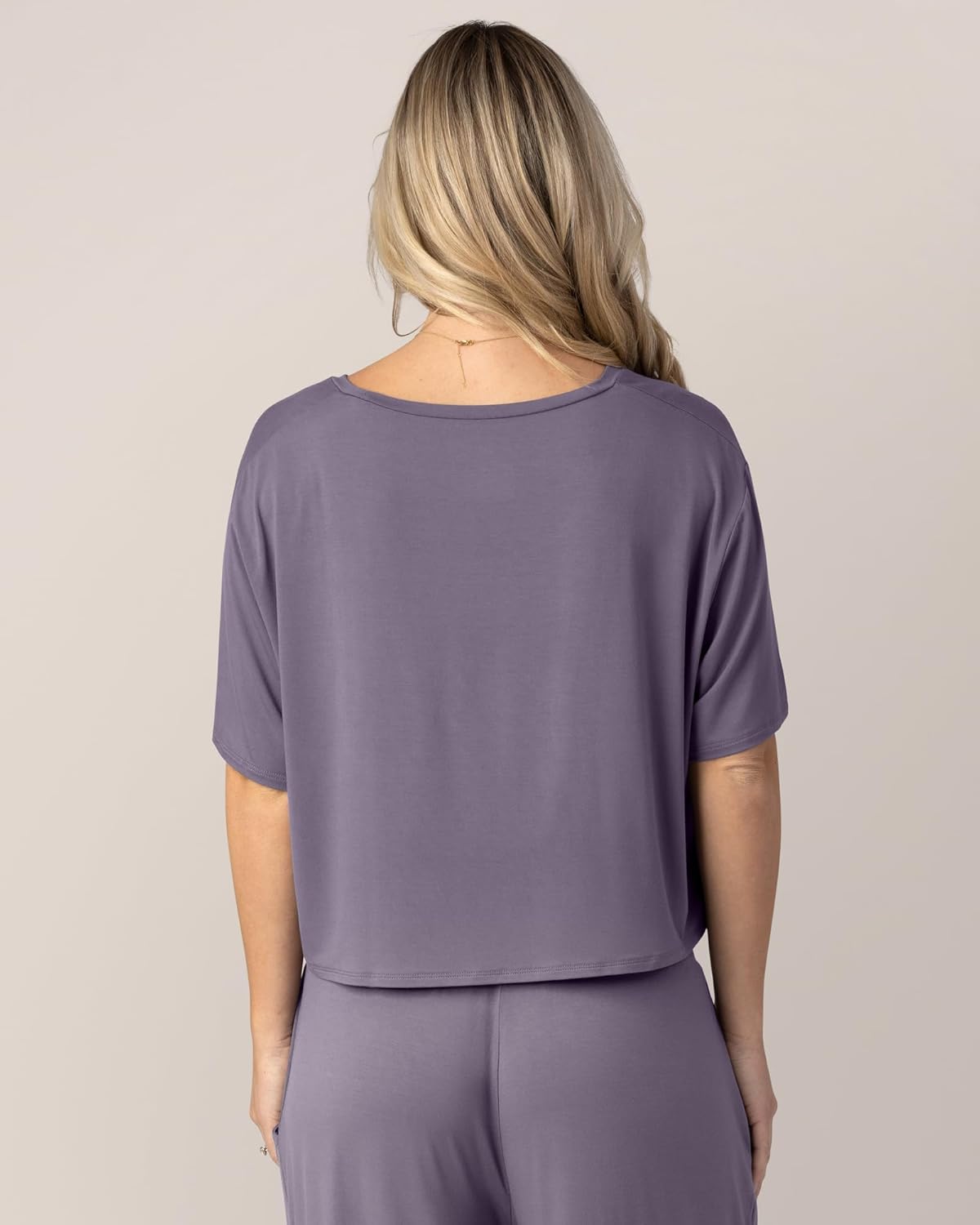Kindred Bravely Aria Casual Cropped Short Sleeve Maternity Top | Nursing Shirts for Breastfeeding - Image 5