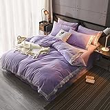 Cálido Invierno Grueso Terciopelo Terciopelo Coral Crystal Black Velvet Velvet Corto de Cuatro Piezas de Peluche, Vitoria Estilo Cama de 2,0 m de luz, Manta 220 * 240cm