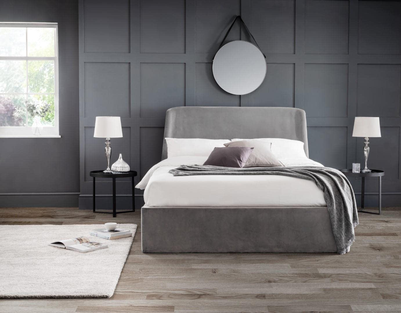 Julian Bowen Frida Ottoman Storage 150cm King Bed - Grey