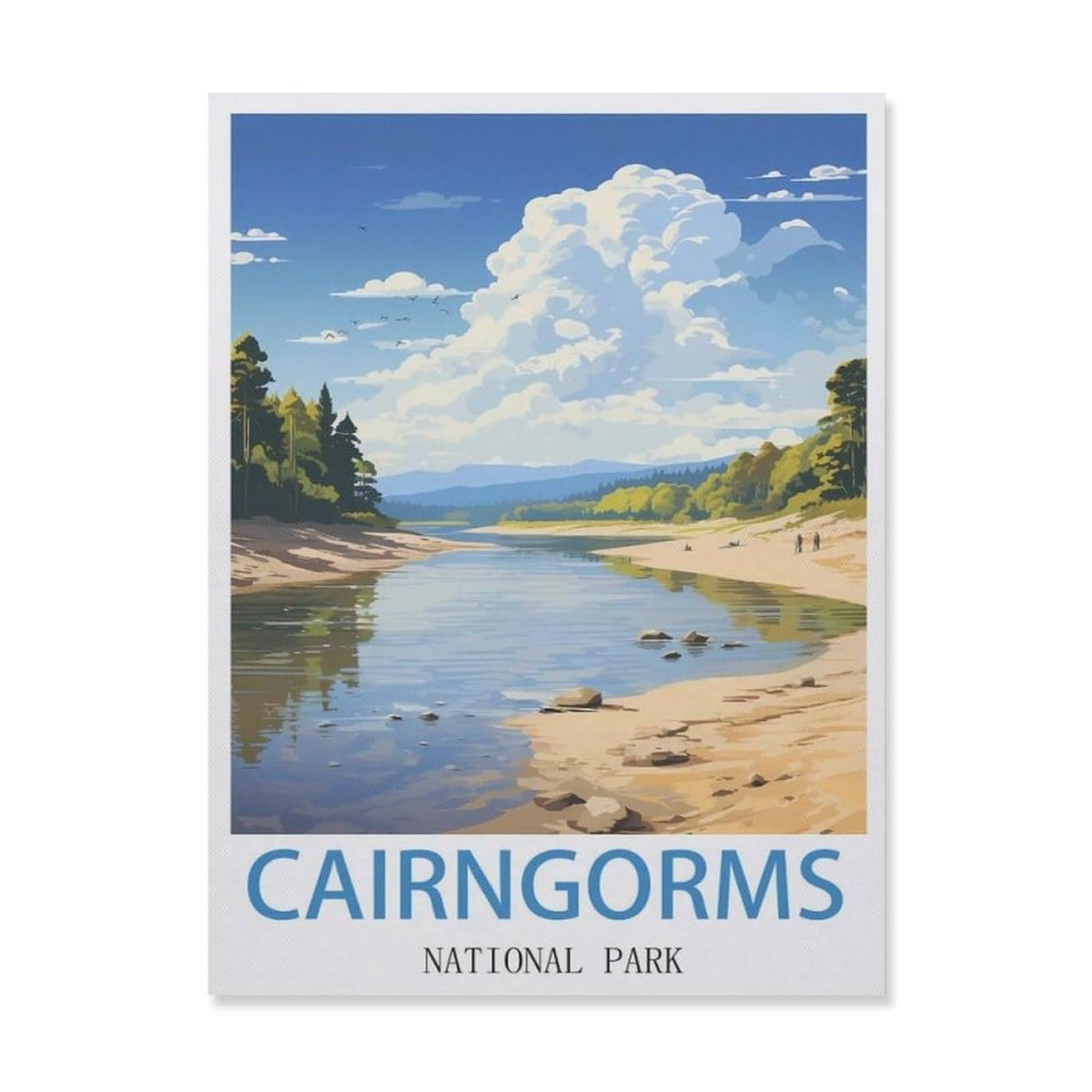 Métal étain signe Cairngorms, panneau métallique décoratif de qualité
