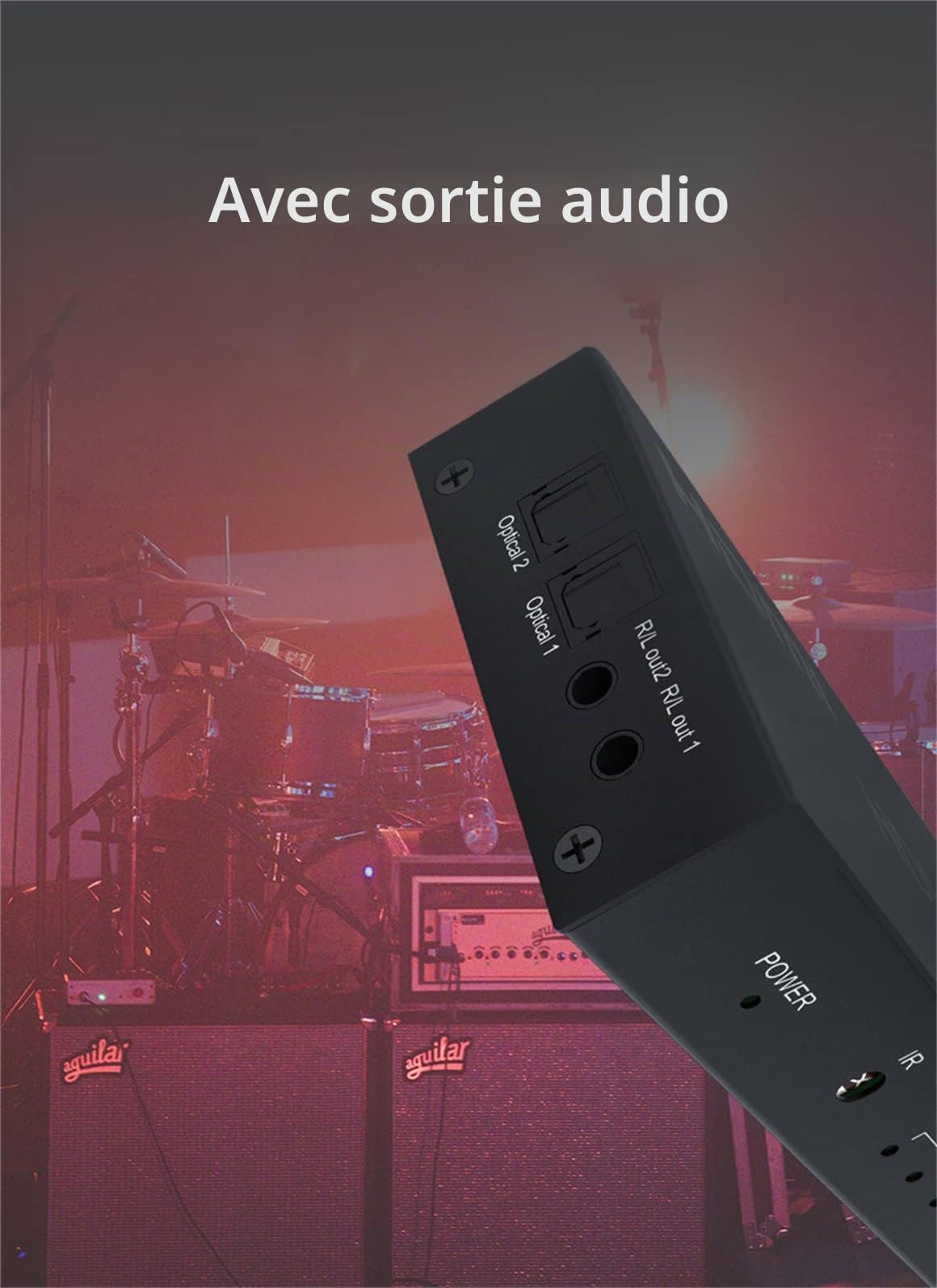 4K 60hz 6x2 HDMI Matrix 6 in 2 Out HDMI Splitter Switch 4x2 HDMI Matrix Audio Video Converter avec EDID pour PC TV Dual Monitor (6x2 Matrix)